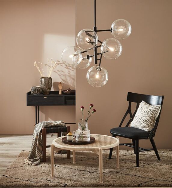 Lampa wisząca ANDREW 6L Czarny/Przezroczysty 107748