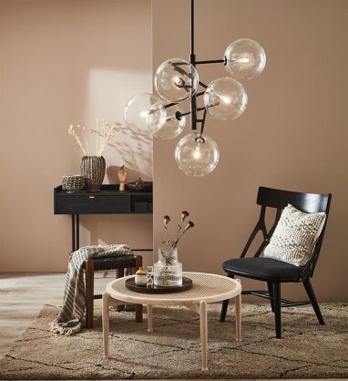 Lampa wisząca ANDREW 6L Czarny/Przezroczysty 107748
