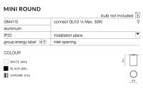 Lampa sufitowa techniczna biała Mini Round AZzardo GM4115 WH AZ1706 - 3
