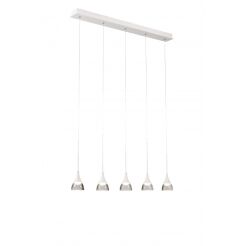 Lampa wisząca DALMATIA 5 AZ 2848 nowoczesna minimalistyczna kolor biały 5 źródeł światła