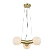 Lampa wisząca POPE AZAZ3170  kolor złoty 3 szklane klosze