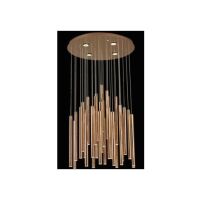 Lampa wisząca Organic P0174 Maxlight wykończenie w kolorze miedzi podsufitka na kole nowoczesna