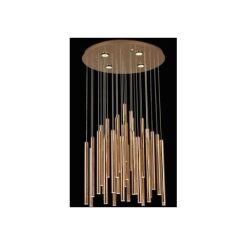 Lampa wisząca Organic P0174 Maxlight wykończenie w kolorze miedzi podsufitka na kole nowoczesna
