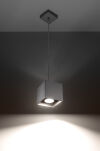 Lampa wisząca Quad szara kostka SL.0061 SOLLUX LIGHTING techniczna nowoczesna kwadratowa - 2