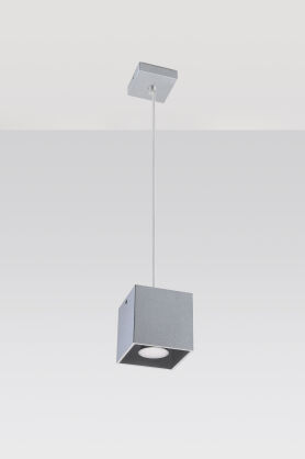Lampa wisząca Quad szara kostka SL.0061 SOLLUX LIGHTING techniczna nowoczesna kwadratowa