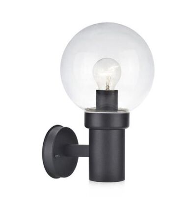 Lampa ścienna kinkiet zewnętrzna skandynawska czarna 1-pł IP44  Caris MArkslojd 106922