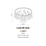 Plafon LUVIA D80 CLEAR AZzardo AZ2571 elegancka szklane elementy ozdobne - 2