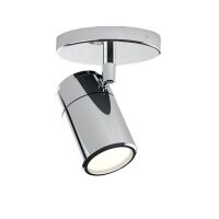 Reflektor Noemie 1  AZzardo LC4121 AZ1310 wykonana z metalu w kolorze chromu i szkła główka w kształcie tuby