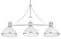Lampa wisząca ETTORE W3 LUMINA DECO LDP 710-3 (WT) loftowa biały chrom 3x E27 - 3