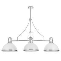 Lampa wisząca ETTORE W3 LUMINA DECO LDP 710-3 (WT) loftowa biały chrom 3x E27