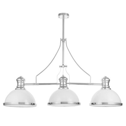 Lampa wisząca ETTORE W3 LUMINA DECO LDP 710-3 (WT) loftowa biały chrom 3x E27
