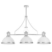 Lampa wisząca ETTORE W3 LUMINA DECO LDP 710-3 (WT) loftowa biały chrom 3x E27