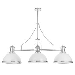 Lampa wisząca ETTORE W3 LUMINA DECO LDP 710-3 (WT) loftowa biały chrom 3x E27