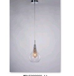 Lampa wisząca Elektra 1 AZzardo MD15002028-1A  AZ1687 wykonana jest z aluminium oraz szkła w kolorze transparentnym/ złotym styl skandynawski