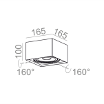Lampa natynkowa Squares mini 111x1 QRLED Aquaform 40200 różne kolory wykończenia techniczna regulowana - 2