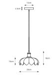 Lampa wisząca Kurage 1L E27 108858 Markslojd antyczny mosiądz/bursztyn Ø26cm - 2