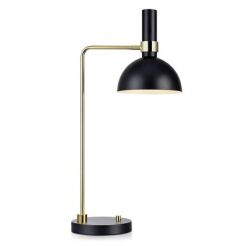 Lampa stołowa skandynawska  1-pł Larry MArkslojd Czarny/Złoty Szczotkowany 106973