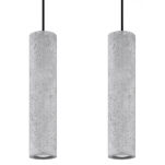LAMPA  WISZĄCA LUVO 2 BETONOWA LOFTOWA TUBY minimalistyczna SL.0654 SOLLUX - 2