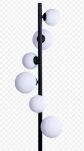 Lampa podłogowa SYBILLA Azzardo AZ4405 Czarna podstawa białe kule 150 cm - 3