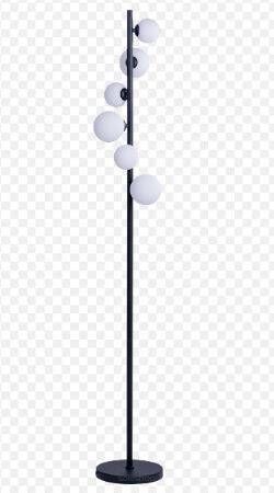 Lampa podłogowa SYBILLA Azzardo AZ4405 Czarna podstawa białe kule 150 cm