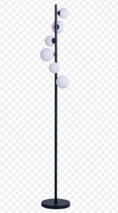 Lampa podłogowa SYBILLA Azzardo AZ4405 Czarna podstawa białe kule 150 cm