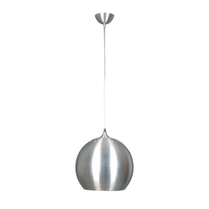 Lampa wisząca Polar MDE129/1 Italux kulisty klosz z metalu z wyciętymi ozdobnymi okręgami u góry pieknie przepuszczającymi światło