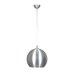 Lampa wisząca Polar MDE129/1 Italux kulisty klosz z metalu z wyciętymi ozdobnymi okręgami u góry pieknie przepuszczającymi światło
