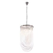Lampa wisząca Plaza P0287 MAXlight  dekoracyjna elegancka wykonana z metalu o chromowanym zabarwieniu oraz szkła
