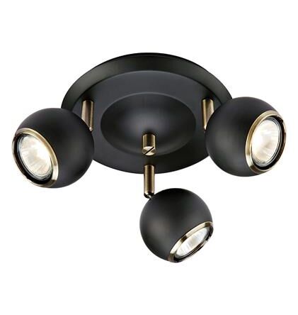 Lampa sufitowa plafon skandynawska czarna 3-pł COCO MArkslojd 106876