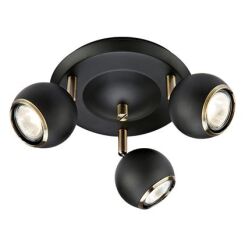 Lampa sufitowa plafon skandynawska czarna 3-pł COCO MArkslojd 106876