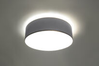Nowoczesna Lampa Sufitowa Okrągły Plafon ARENA 35 SL. 0122 klosz z tworzywa sztucznego w kolorze aluminium w kształcie walca - 2