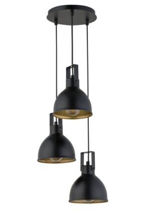 Lampa wisząca MARS 3 SIGMA 32260 RETRO CZARNO ZŁOTA