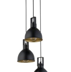 Lampa wisząca MARS 3 SIGMA 32260 RETRO CZARNO ZŁOTA