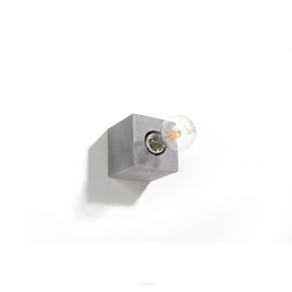 Kinkiet ABEL BETON LAMPA ŚCIENNA  KOSTKA  MINIMALISTYCZNA W STYLU INDUSTRIALNYM SL.0682 SOLLUX
