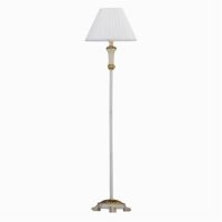 Lampa podłogowa Firenze PT1 Ideal Lux  002880 korpus wykonany z żywicy oraz ma ręcznie modelowane metalowe ramiona biało złota