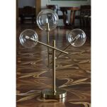 Lampa biurowa MAXLIGHT LOLLIPOP STOŁOWA T0035 nowoczesna klosze kule transparentne metal mosiądz - 2