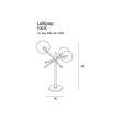 Lampa biurowa MAXLIGHT LOLLIPOP STOŁOWA T0035 nowoczesna klosze kule transparentne metal mosiądz - 3