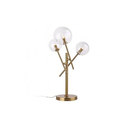 Lampa biurowa MAXLIGHT LOLLIPOP STOŁOWA T0035 nowoczesna klosze kule transparentne metal mosiądz