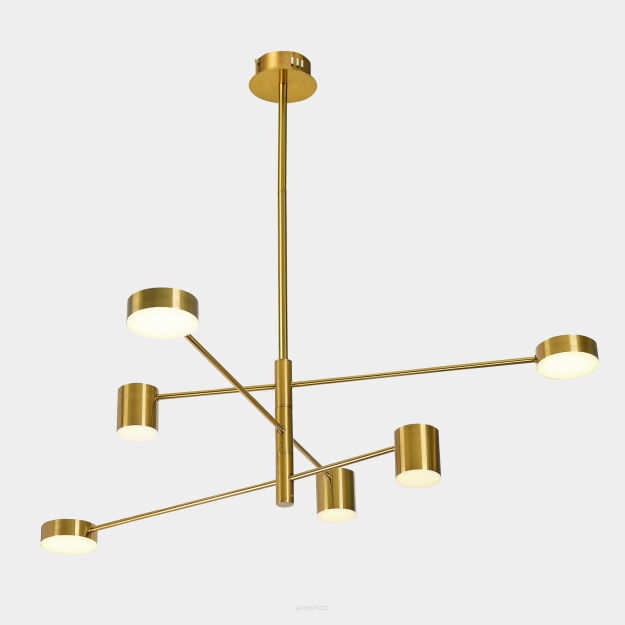 Lampa wisząca Remdal PND-16374-6-COP-GD-4K złota talerzyki