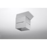 Plafon LOBO  SL.0208 Sufitowa lampa kostka wykonana z aluminium kolor szary geometryczna minimalistyczna