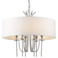 Lampa wisząca  Las Vegas - P06698NI COSMO Light wykonana w stylu nowojorskim abażur z tkaniny