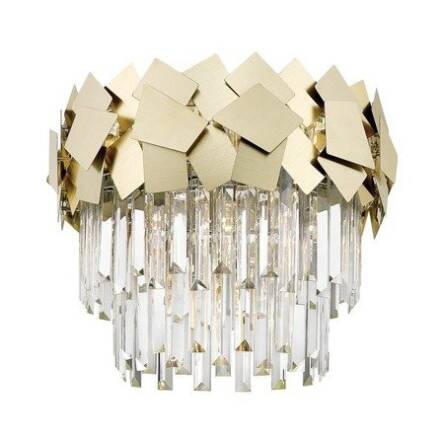 PLAFON  ZUMA LINE QUASAR C0506-05A-B5E3 zjawiskowa lampa w stylu pałacowym złota oprawa kryształki szkło