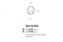 Plafon kinkiet HALO 40 AZ4705 Azzardo czarny 40 cm 28W LED - 2