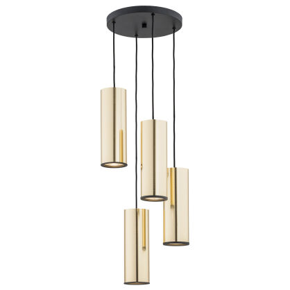 Lampa wisząca LINEA 1693 Argon 4 tuby złote E27