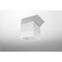 Plafon LOBO  SL.0209 Sufitowa lampa kostka wykonana z aluminium kolor biały geometryczna minimalistyczna