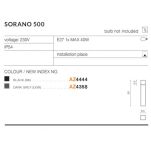 Słupek ogrodowy SORANO 500 IP54 Azzardo AZ4358 szary 50 cm E27 - 2