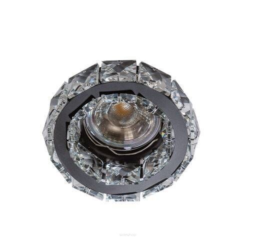 Lampa wpuszczana Ester 1 AZzardo  AZ4175 kryształowa z czarnym pierścieniem