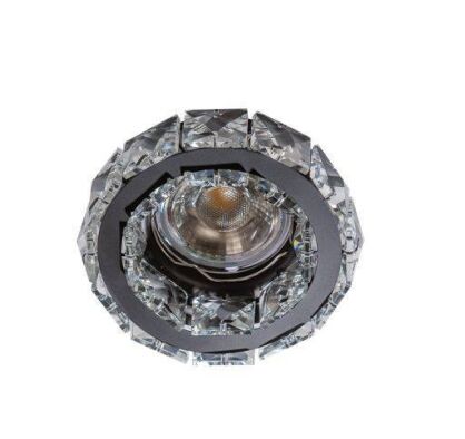 Lampa wpuszczana Ester 1 AZzardo  AZ4175 kryształowa z czarnym pierścieniem