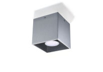 Lampa sufitowa plafon  Downlight quad szara  techniczna SL.0024 SOLLUX LIGHTING kwadrat kostka - 2