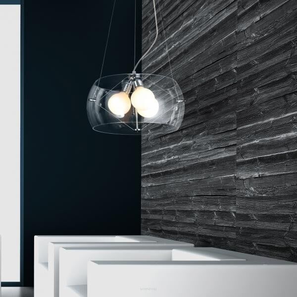 Lampa wisząca Cosmo przezroczysta 2901-3PA AZ0846 CL wykonana jest z metalu oraz szkła o wykończeniu przezroczystym